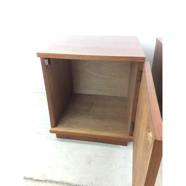 Danish Modern Teak End Tables With Storage Cabinet - a Pair For Sale - Image 11 of 12