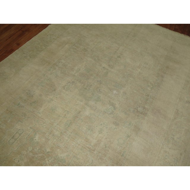 MId 20th century Neutral Color Turkish Oushak rug Measures: 6'3'' x 8'9''.