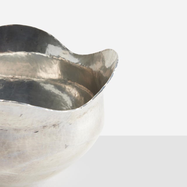 Sterling Silver Hammered Bowl by Jan Lundgren For Sale In San Francisco - Image 6 of 9