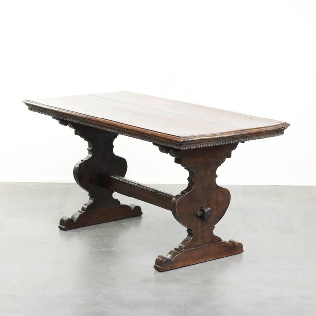 Antique Italian Dining Table in Walnut, 1500s For Sale - Image 14 of 14