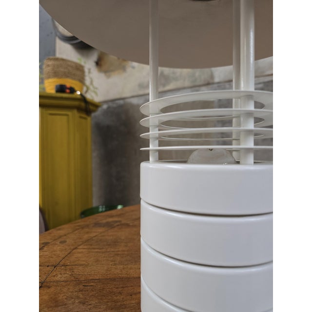 White Lanterna Danica White Metal Table Lamp by Jorgen Buchwald for Nordlux, 1980s For Sale - Image 8 of 11