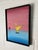 A charming mid-century modern painting on canvas signed Segreto, featuring a stylized yellow bird rendered in a playful,...