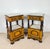 French Empire Style Marble-Top Nightstands with Cabinet Doors, 1940, Set of 2 For Sale - Image 6 of 12