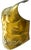 A dramatic mid-20th-century life-size brass wall sculpture inspired by the ceremonial armor of ancient Rome. Formed as a...