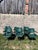 Mid-Century Modern Swivel Wire Chairs with Wooden Armrests, 1970s, Set of 2 For Sale - Image 4 of 18