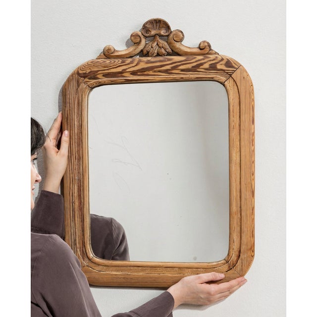 19th Century France Amber Wood Mirror For Sale In Greensboro - Image 6 of 10