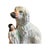 Antique White Mid 19th Century Staffordshire Large Dog Figurine With Girl For Sale - Image 8 of 8