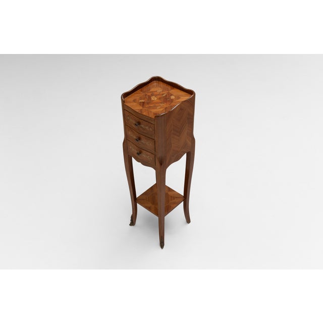 Wood Vintage Bedside Tables in Walnut, 1950s, Set of 2 For Sale - Image 7 of 9