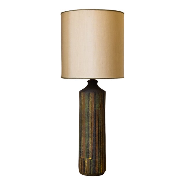 Ceramic Table Lamp by Aldo Londi for Bitossi, 1960s For Sale