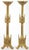 Grand gothic brass candlesticks standing 2 feet tall. The candlesticks can accommodate candles 1.25" in diameter.