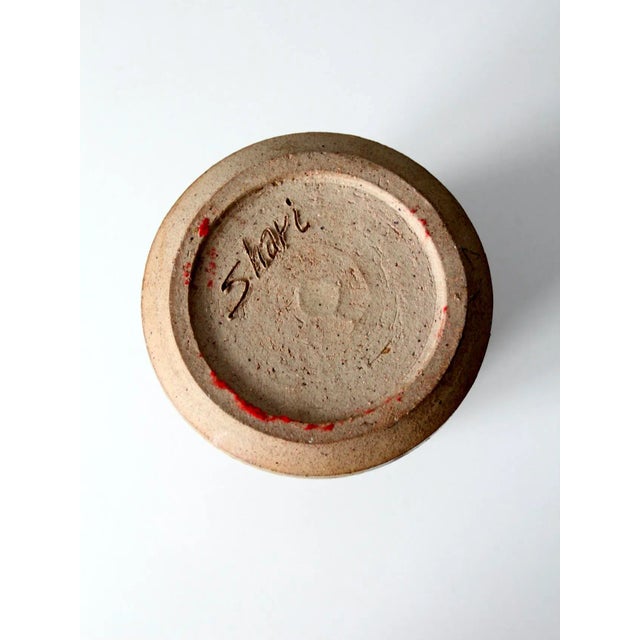 Ceramic Vintage Signed Studio Pottery Vase For Sale - Image 7 of 8