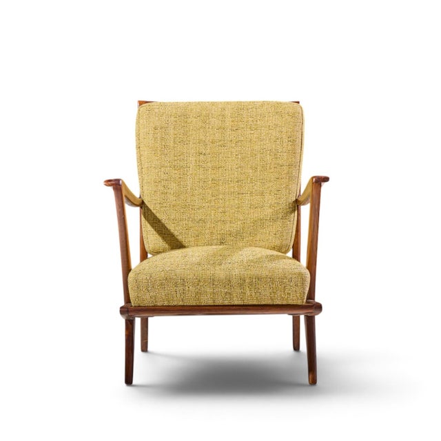 Mid 20th Century Gio Ponti for Cassina Model 516 Mid Century Walnut Lounge Chairs - Pair For Sale - Image 5 of 12