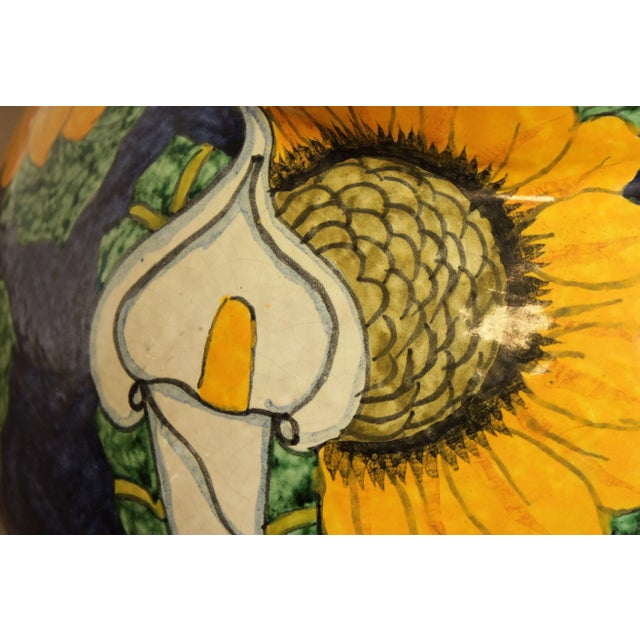 Hand Painted Mexican Pottery Ginger Jar or Urn For Sale In Philadelphia - Image 6 of 12