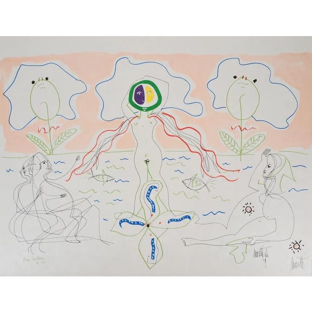 Raymond Moretti and Jean Cocteau, The Birth of Venus, Original Signed Lithograph For Sale - Image 6 of 6