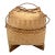 Thai Wovan Bamboo Mini Rice Basket For Sale