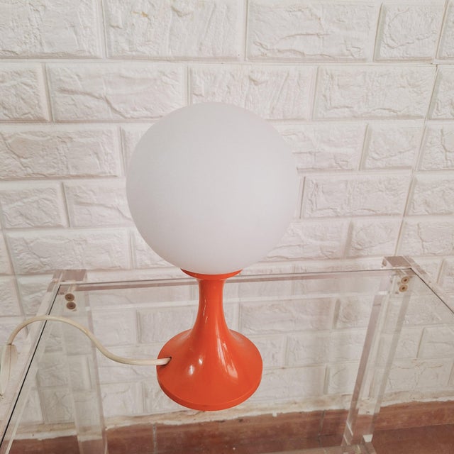 Orange Sace Age Orange Table Lamp, 1960s For Sale - Image 8 of 15