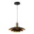 Nova of California Rancho Mirage Small Pendant Light - Matte Black & Gold-Leaf Shade, Weathered Brass For Sale