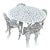 Mid Century Iron Garden Table and 4 Chairs For Sale