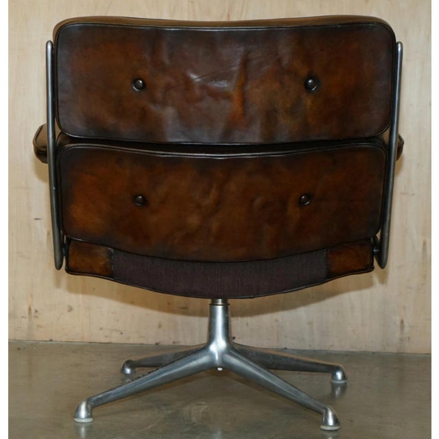 1960s Herman Miller Eames Time Life Lobby Chair in Brown Leather For Sale - Image 12 of 17