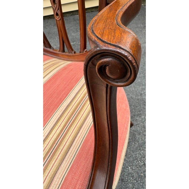 Nice Hepplewhite Style Mahogany Armchair For Sale - Image 10 of 10