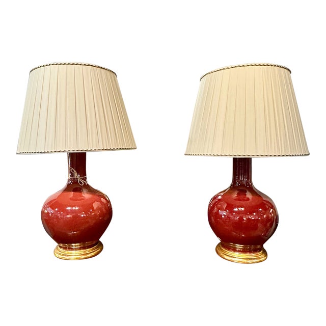Christopher Spitzmiller "Single Gourd" Lamps - a Pair For Sale