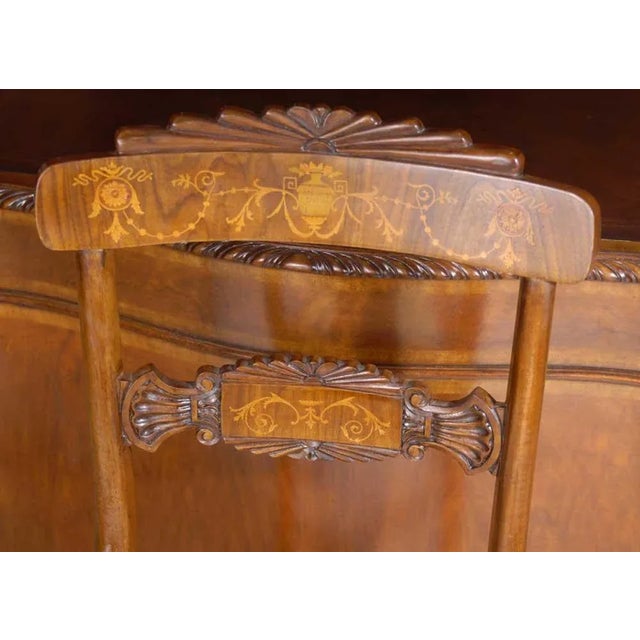 English Regency Dining Chairs with Walnut Inlay, Set of 12 For Sale - Image 10 of 18