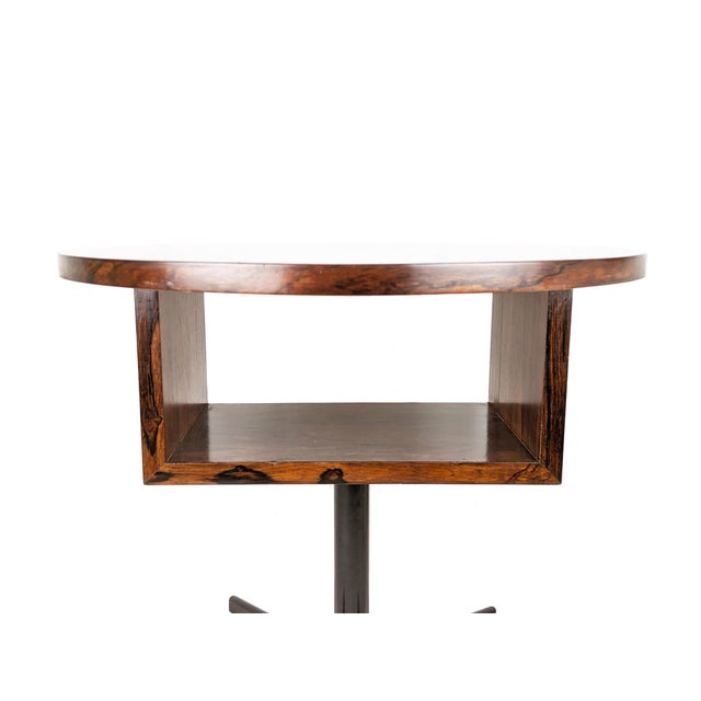 Mid-Century Modern Black Metal and Wood Side Table, Italy, 1960s For Sale - Image 3 of 12