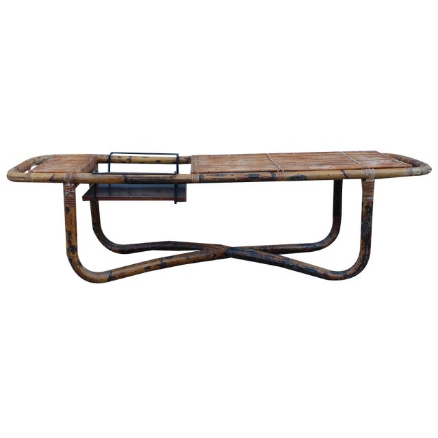 Bamboo Cocktail Table by Tito Agnoli, 1950s For Sale