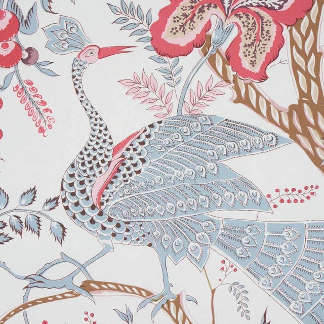 Indian Schumacher Aveline Wallpaper in Rose - 10 Yards For Sale - Image 3 of 6