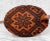 Vintage Boho Orange Argyle Wood Carved Turtle Footstool Ottoman For Sale - Image 6 of 9