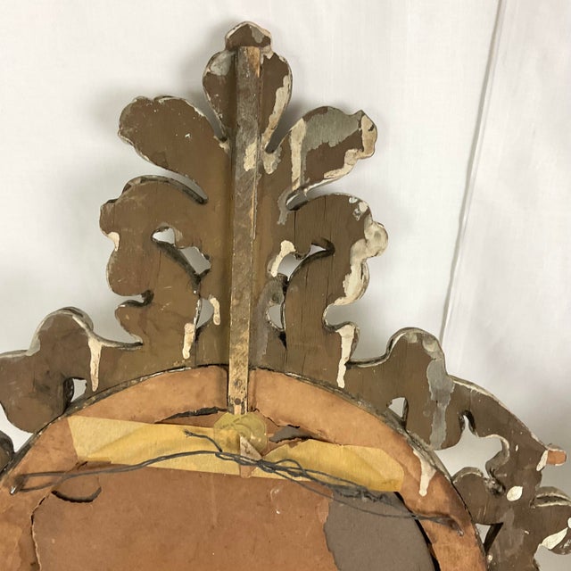 Ancient Italian Small Gesso Mirror Pair For Sale - Image 12 of 14