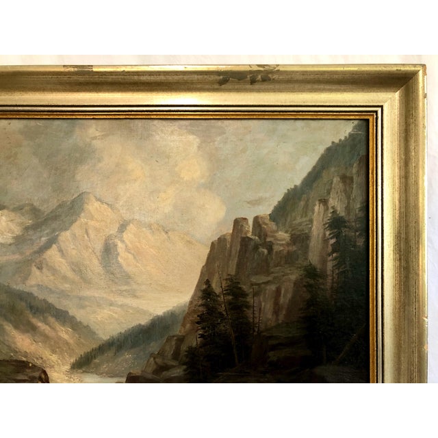 Early 20th Century Early 20th-Century Luminist Painting of Yosemite, Attributed to W. A. Carson For Sale - Image 5 of 11