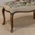 Wood Antique Louis XV Walnut Footstool With Floral Needlepoint Upholstery For Sale - Image 7 of 9