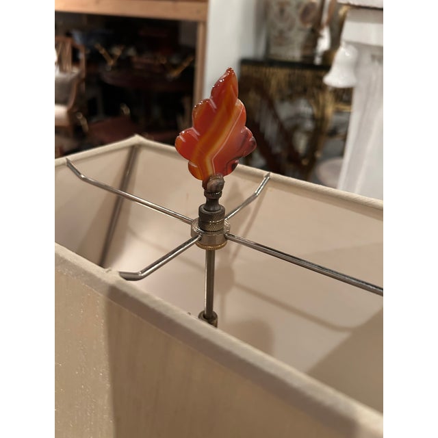 Wood 1920s Lacquered Carved Wood Foo Dog Table Lamps- a Pair For Sale - Image 7 of 14