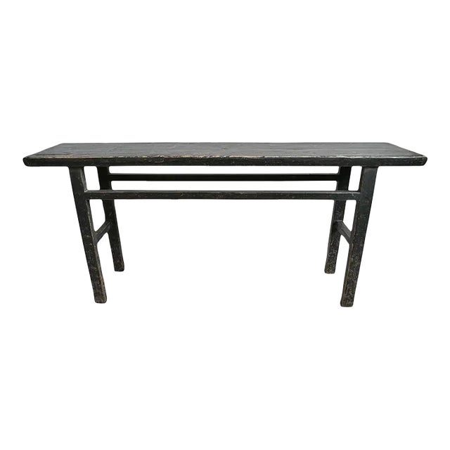 Simple Black Console Table For Sale