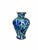 Blue and Green Spatter Art Glass Vase With Cobalt Scroll Handles For Sale - Image 11 of 15