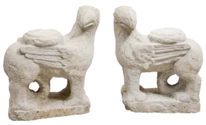 18th C. Roman Marble Mythological Winged Animals