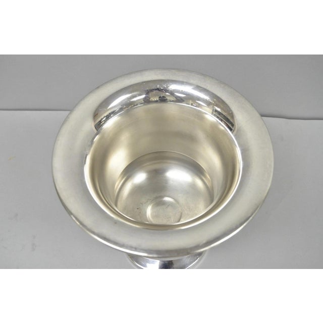 Vintage Bristol Silver Plated Trophy Cup Urn Champagne Chiller Bar Ice Bucket For Sale - Image 10 of 17