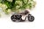 Vintage Miniature Silver Motorcycle For Sale - Image 4 of 4