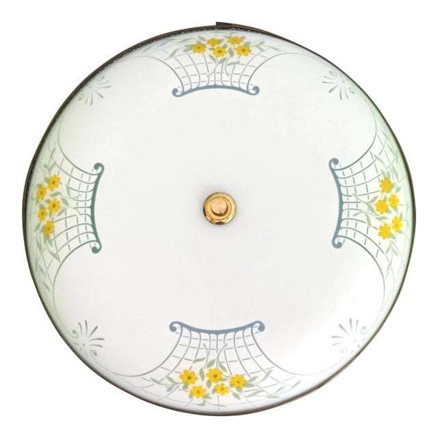 1950s Garden Trellis Flush Light For Sale