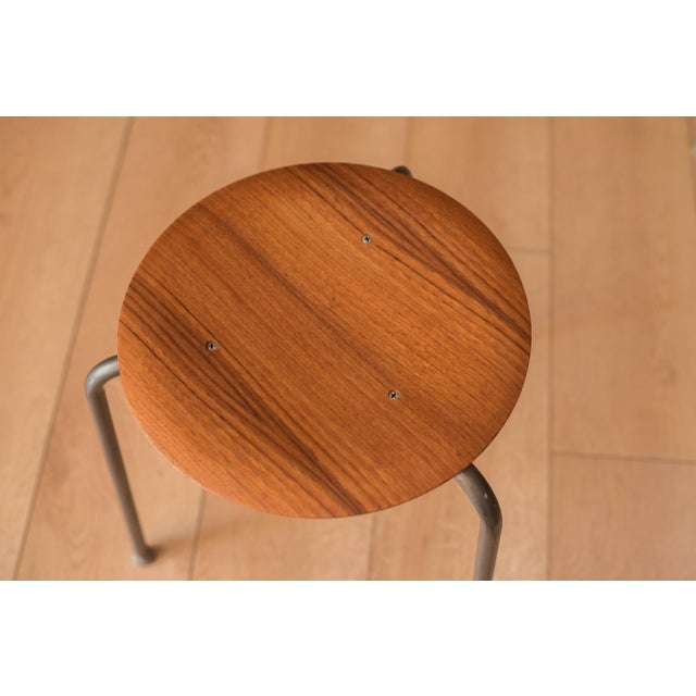 Danish Modern Round Teak Stacking Dot Stool End Table For Sale - Image 12 of 17