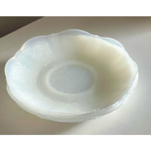 Early 20th Century “American Sweetheart” Translucent Plates- Set of Four For Sale In Jacksonville, FL - Image 6 of 10