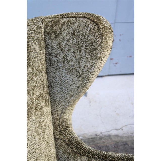 Velvet Lounge Chair attributed to Gio Ponti, 1950s For Sale - Image 14 of 17