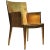 Vintage Karl Springer Style Jmf Applied Gold Leaf Armchair (Gilt) For Sale