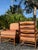 Textile Pair of Custom Walter E. Smithe Ladder Back Lounge Chairs in Red Gingham For Sale - Image 7 of 9