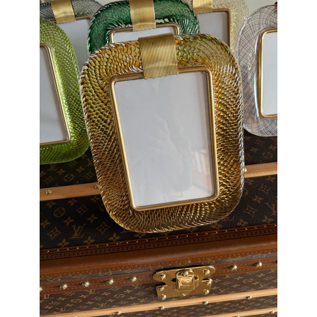 Gold Amber Murano Glass Frame, 2000s For Sale - Image 8 of 13