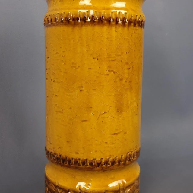 Ceramic Mid-Century S.I.C. Ceramic Vase by Caruso, 1950s For Sale - Image 7 of 11