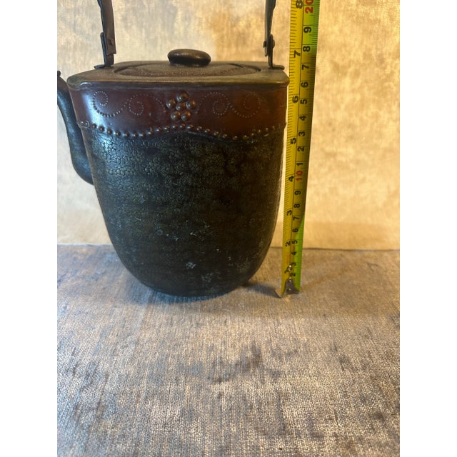 Vintage Raised Detail Metal Tea/Coffee Pot For Sale - Image 10 of 12