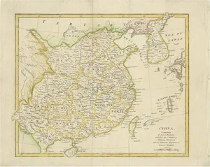 Antique Map of China by Wilkinson, 1803