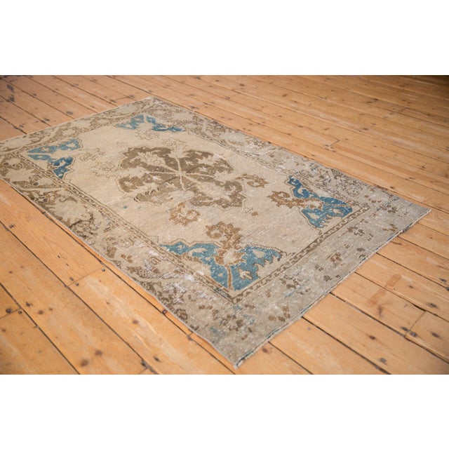 Old New House Vintage Distressed Oushak Rug - 3'8" x 5'8" For Sale - Image 4 of 9